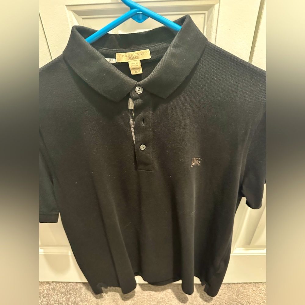 Black Burberry Polo Size Medium